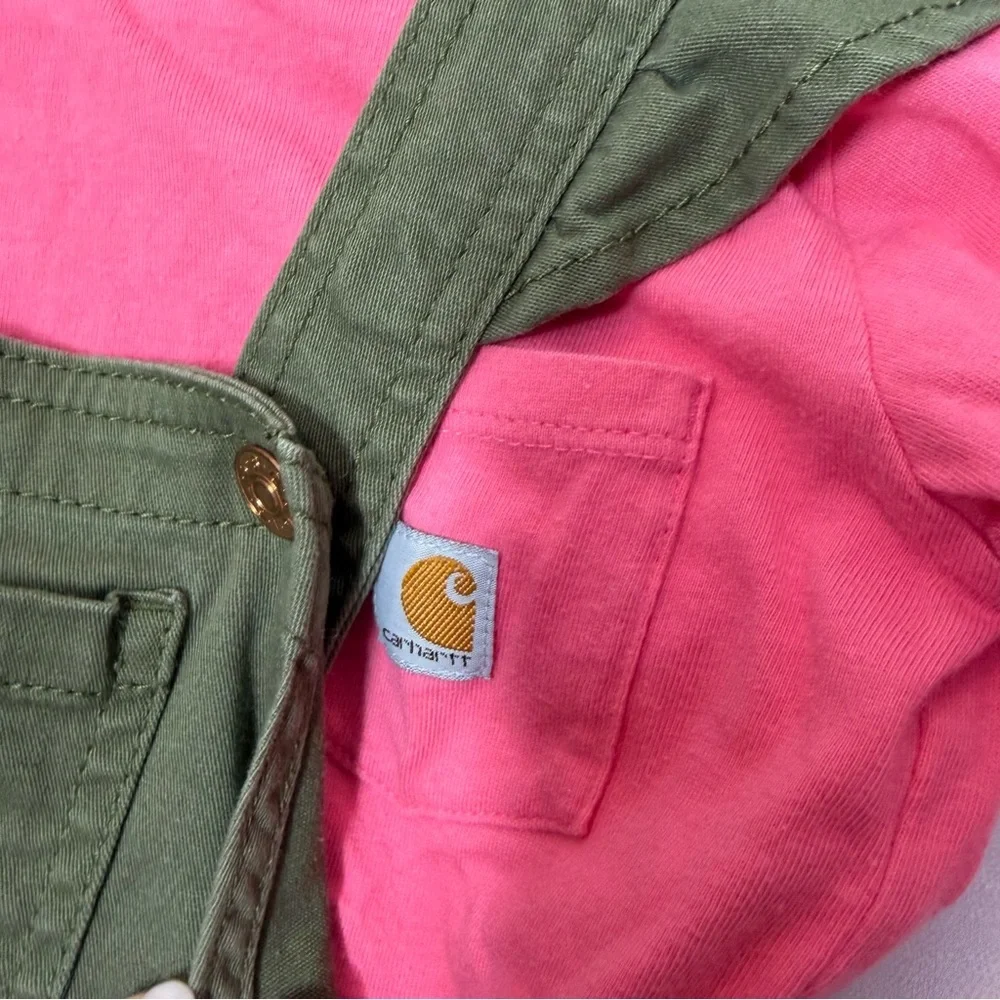 BCBG Girls Green Shortall Overall Dress Pink Carhartt 0nesie Lot Cottage 2T 24M